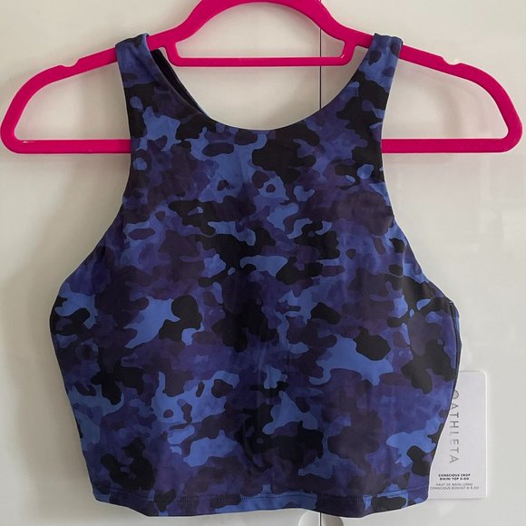 Athleta NWT Conscious Camo Crop Bikini Top Size Medium D-DD - Picture 2 of 7